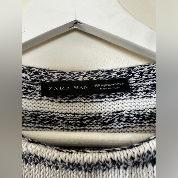 Zara Man Black and White Striped Sweater - Picture 3 of 3